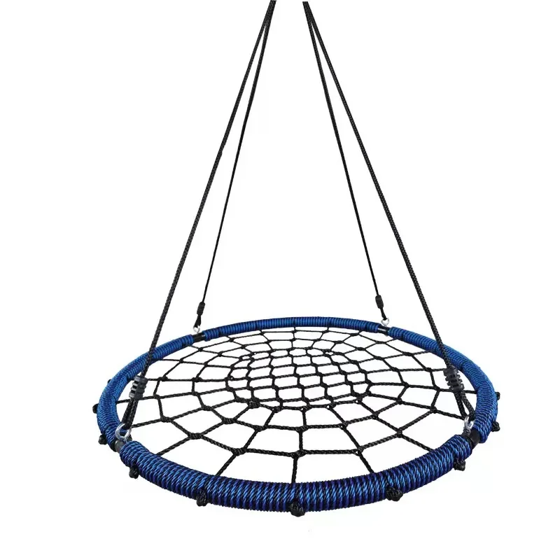 Diameter 100CM Round Nest Rope Swing Indoor Outdoor Net Rope Stout Swing Hanging Chair Climbing Exercise Shake