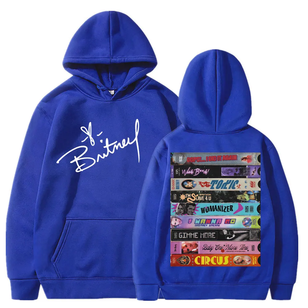 Heiß begehrter Herren-Hoodie mit Britney Spears Album-Grafik, lässiges Oberteil für Erwachsene, Sweatshirt im Harajuku-Stil für Herbst/Winter. – Detail 4