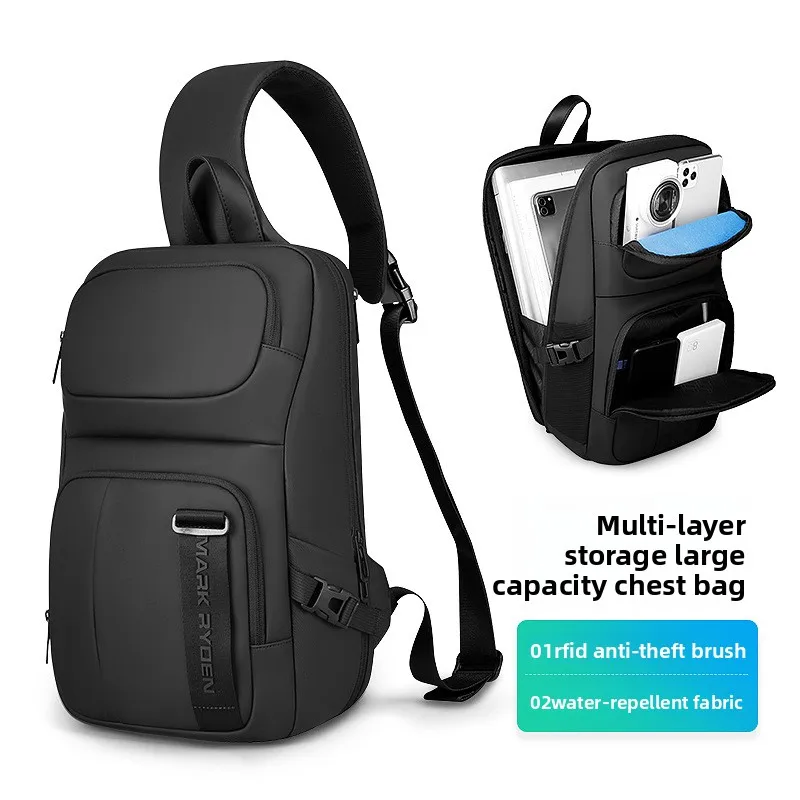 

2026 NEW Men's single shoulder bag Large Capacity 14 inches Fashion Commuter Waterproof Crossbody Bag for men Bolsa de hombre 가방