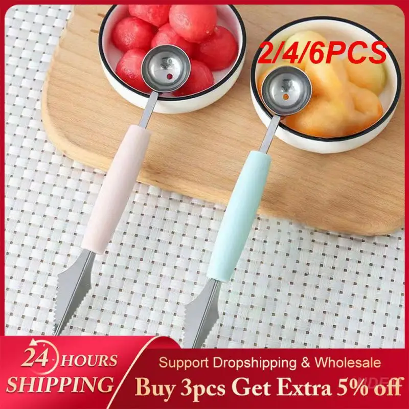 2/4/6PCS Melon Fruit Scooper Fine Workmanship Kitchenware Ball Scoop Double Head Available 20g Kitchen Bar