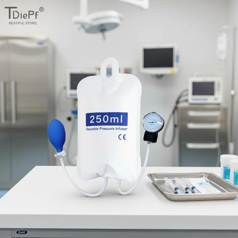 1個入り-グレードプラスチック製-250ml-500ml-1000ml-注液圧力バッグ-圧力表示付き-血液・液体の迅速注入用