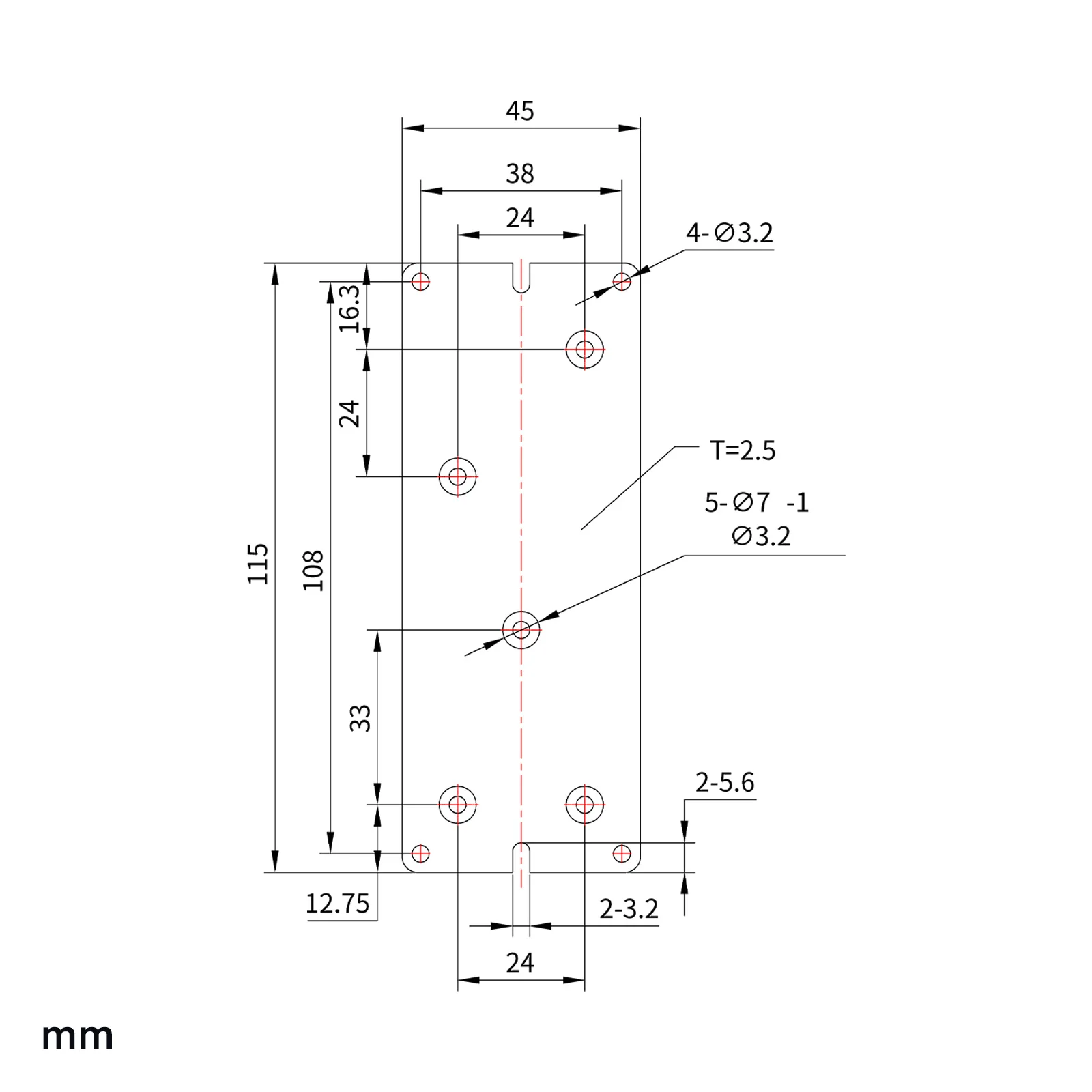WP14200 ملحقات لوحة تثبيت من الفولاذ المقاوم للصدأ ESC