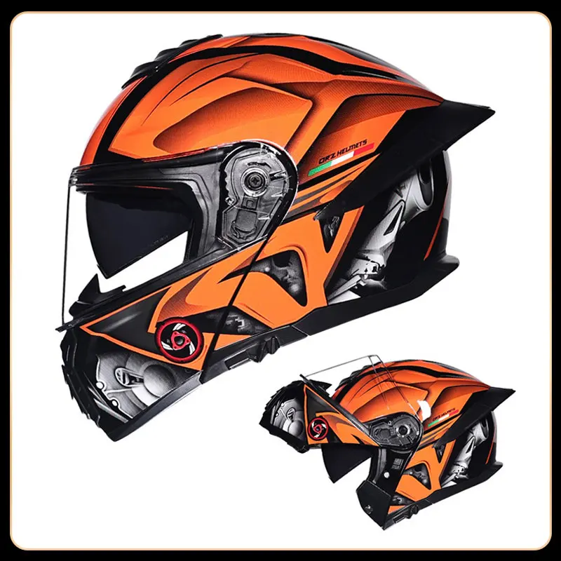 

Latest DOT Approved Safety Modular Flip Off-road Motorcycle Helmet Voyage Racing Dual Lens All-inclusive Helmet Interior Visor