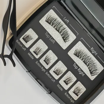 Magnetic Eyelashes Natural Look (No Eyeliner Needed) 3 Magnets Magnets Clusters Double…
