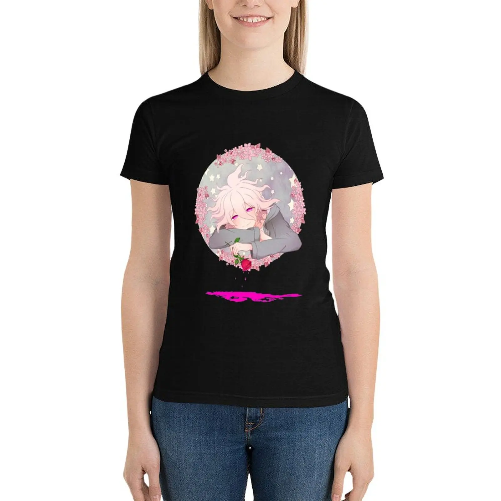 [Danganronpa 2] Komaeda Nagito T-Shirt plus size tops Blouse plain t shirts for Women