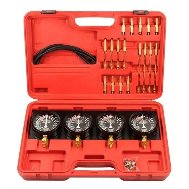 4-Cylinder Carburetor Synchronizer Gauge Motorcycle Carb Balancer Meter Tool Kit