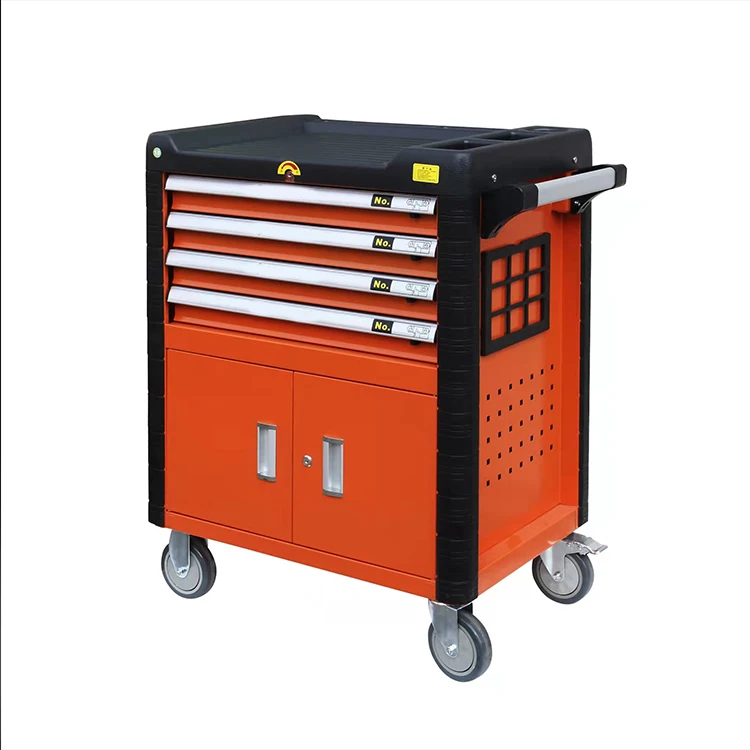 

Professional 198 Pcs Roller Cabinet Tool Trolley Storage with 4 drawers toolkit