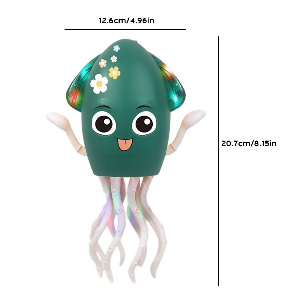 Dancing Funny Octopus Toy Smart Obstacle Avoidance Cartoon Interactive Moving Toys Education Toddler Octopus Toy for Kid Gift
