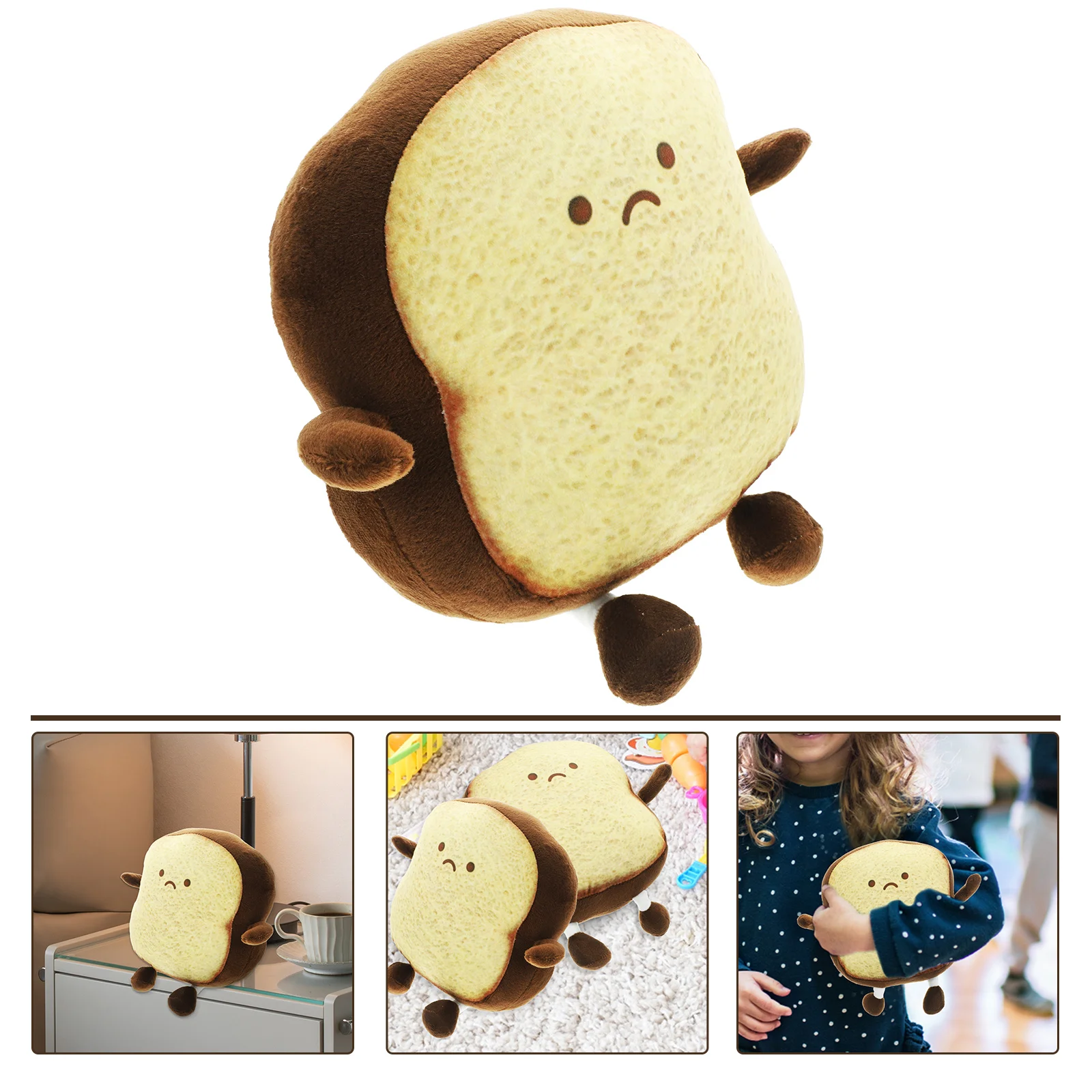 Stuffed Toy Loaf Bread Toast Funny Chair Seat Mat Room Decor Pillow Back Cushion for Home Pad Weird