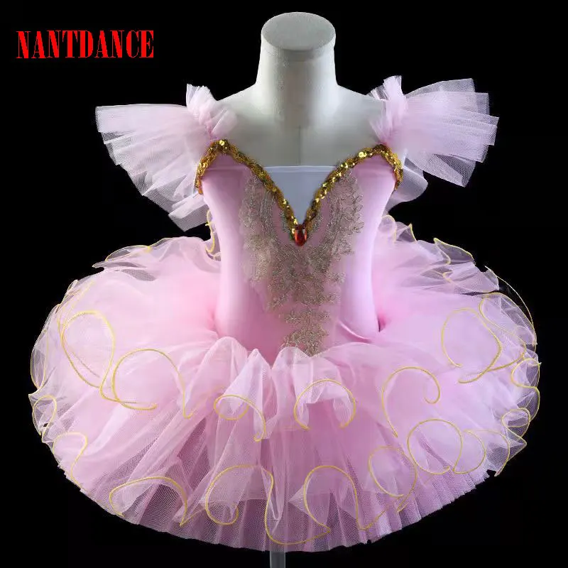 Ballet Tutu Dress For Girls Performance Clothing Swan Belly Dance Kids Ballet Tutu Costume Ballerina Dress Kids Pancake Dance