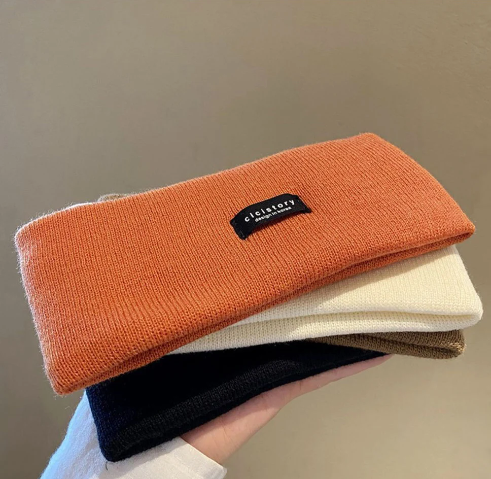 Winter Breitseite Stirnband Sport Radfahren Gesicht Waschen Haarbänder Weiche Koreanische Baumwolle Gestrickte Mädchen Bandanas Mode Haar Zubehör – Detail 8