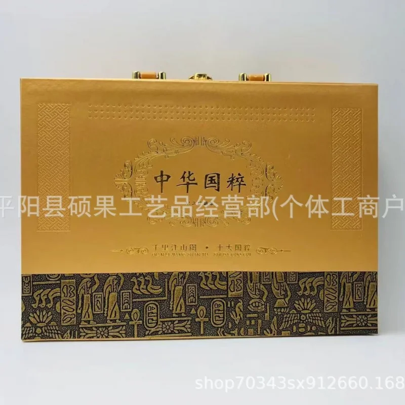 

National Quintessence20Colorful Commemorative Medal Commemorative Gold Bar Traditional Culture Gold-Plated Gold Coin Landscape o