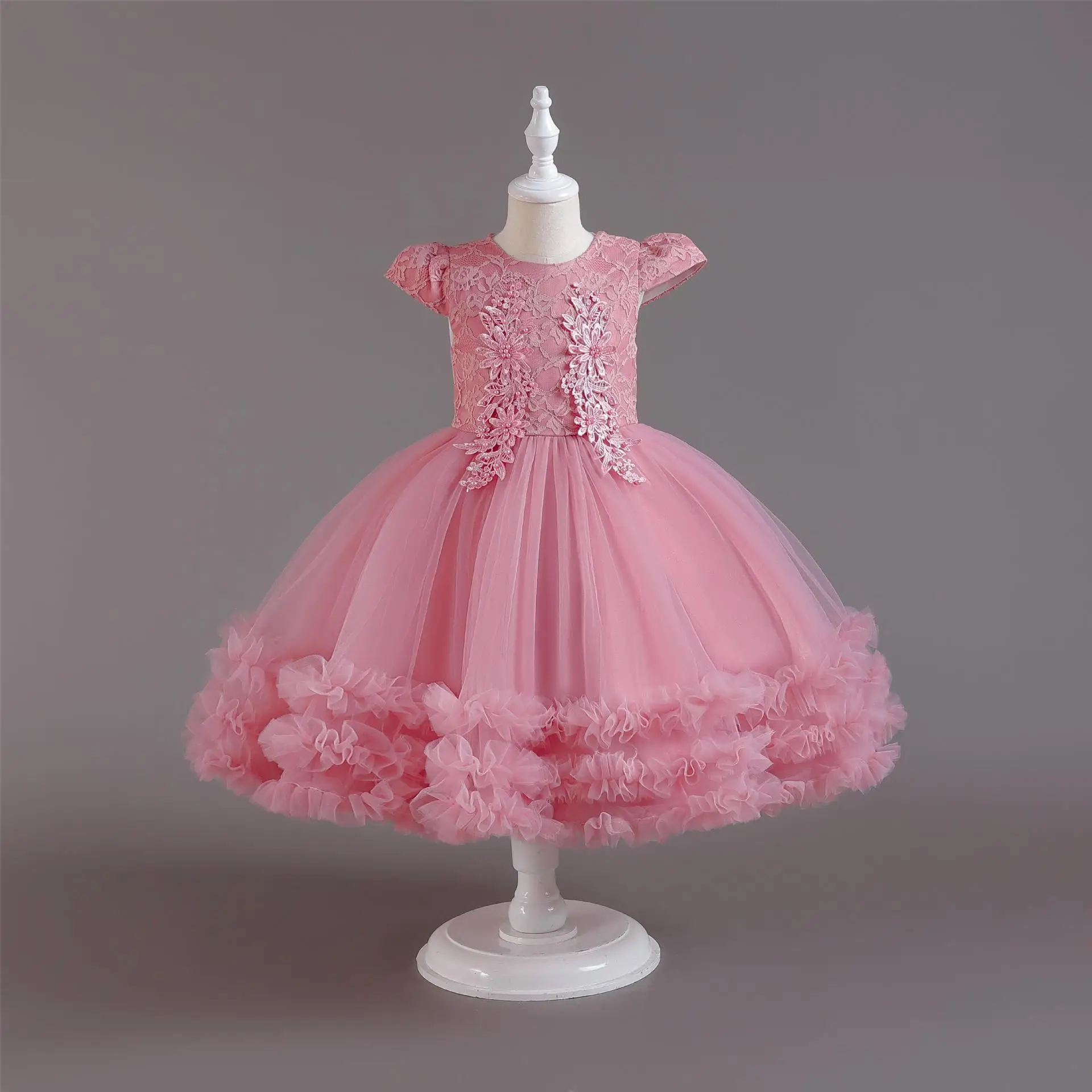 

4-9T children kids girls fashion cute short sleeve party dress