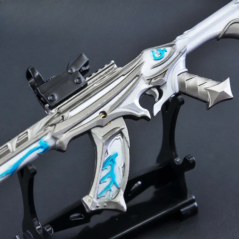 In Voorraad 24 cm VALORANT Predatory Impression Mob Mes Game Peropheral Non-Sharp Metalen Zwaard Wapen Sleutelhanger voor verjaardagscadeautjes