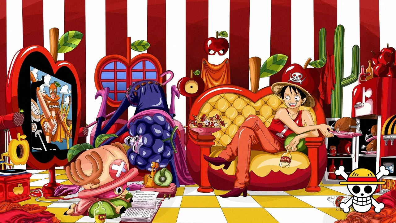 500/1000/1200/2000PCS Jigsaw Puzzle One Piece Luffy Chopper Brook Devil Fruit Room Anime Art DIY Puzzle Home Decor Art Gift