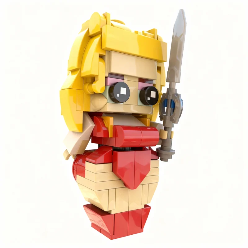 154 pièces MOC Princess Adora She Ra Masters The Brickheadz Modèle de construction Cadeaux de Noël Jouets Blocs Architecture Idée Éducation