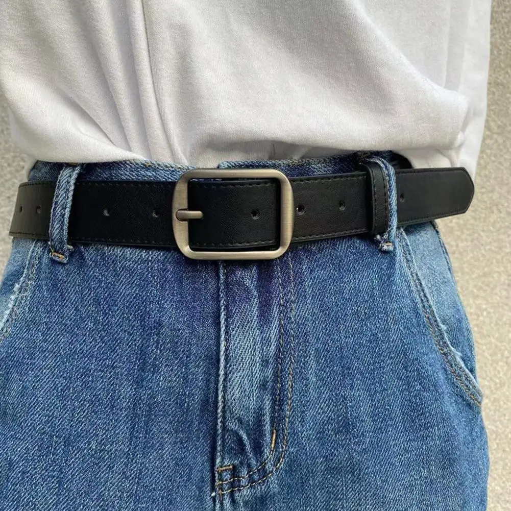 All-season Belt Vintage Denim Western Style Unisex Belt with Adjustable Design Multi Holes Retro Jeans Belt for Men Women Women