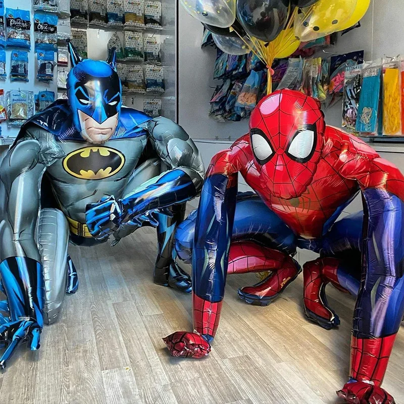 3D Batman Nummer Aluminiumfolie Ballonnen Set Batman Spiderman Verjaardagsfeestje Decoratie Baby Douche Benodigdheden Globos