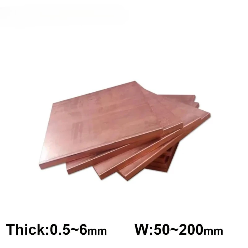 

1 шт. 99,9% медный лист T2, медная пластина из чистой меди, металл, сделай сам, материал ручной работы для промышленной формы или металла, художественная толщина 0,5-6 мм
