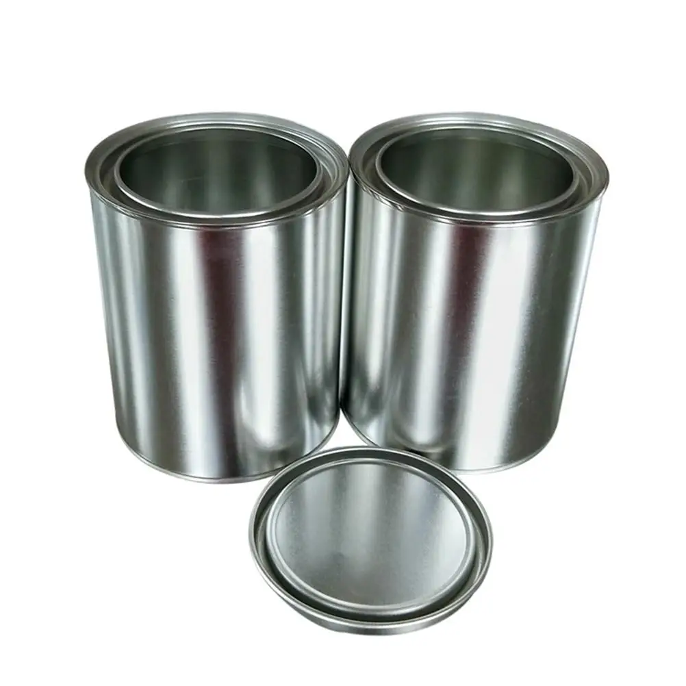 6 Pcs Paint Storage Buckets Tin Cans with Lid Empty Aluminum Container Ink Mini