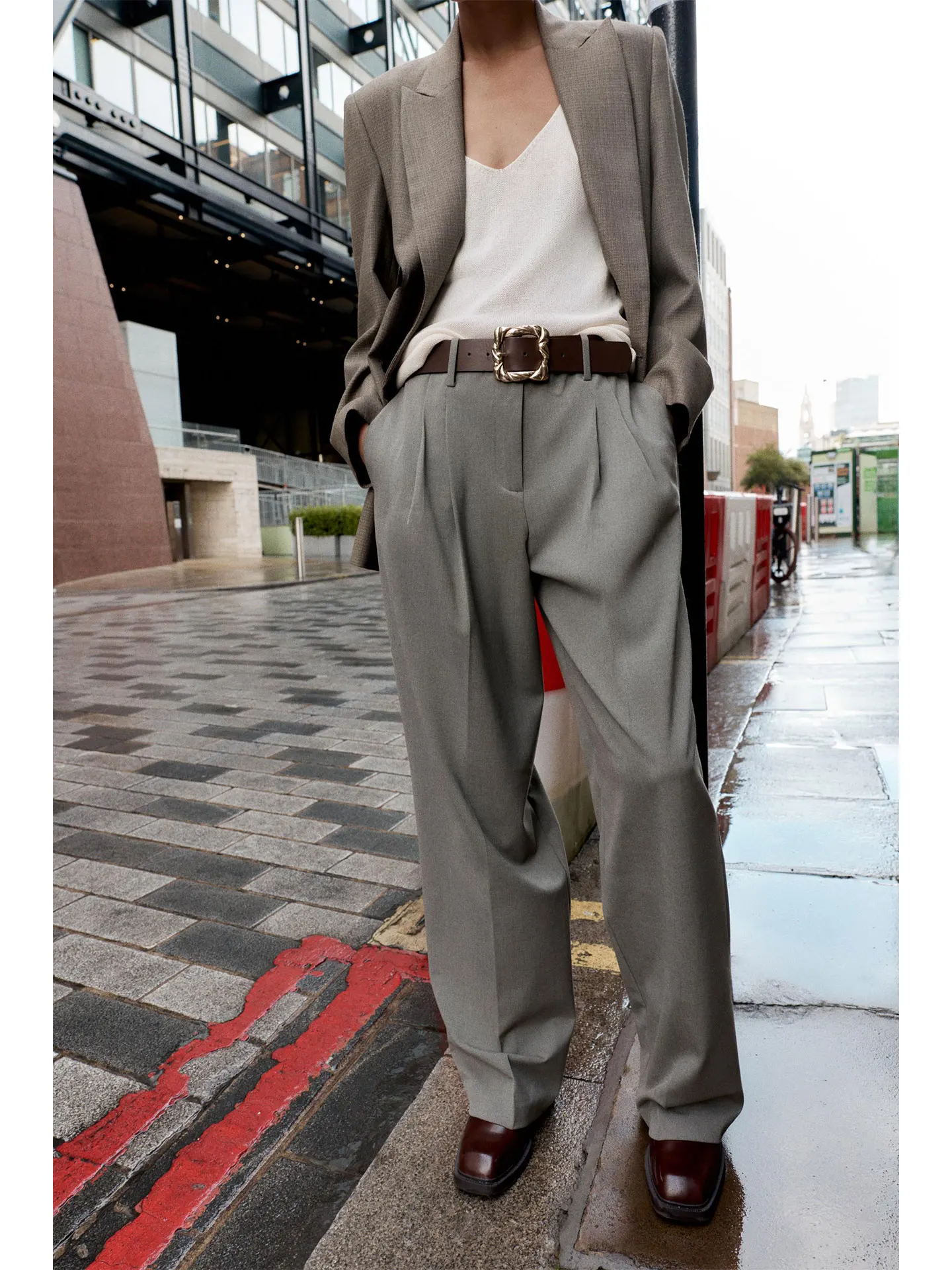 Primavera 2026 Pantaloni da cintura larghi casual da donna Gamba dritta Pendolarismo Sle Vita alta Altro materiale 50% Altro 50%