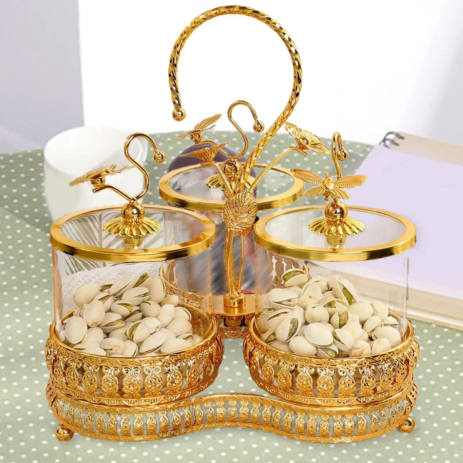 

Home Snack Serving Plate Divided Serving Dish for Outdoor Camping Dessert