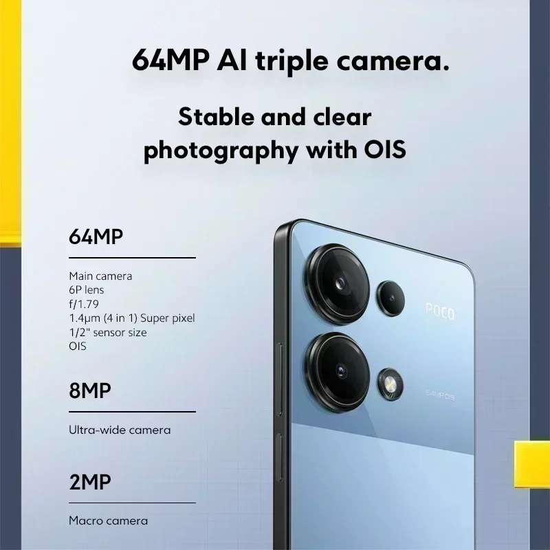 POCO M6 Pro Global Version 64MP drievoudige camera met OIS 67W turbo-opladen Helio G99 Ultra 120Hz Flow AMOLED