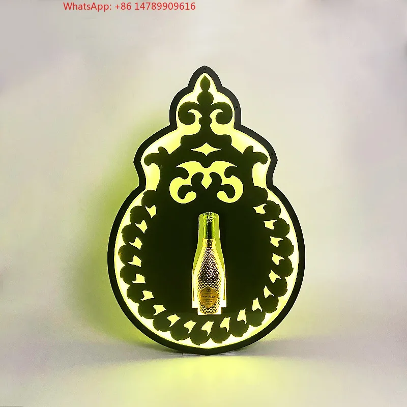 High-End Bespoke LED Bottle Display RackWhiskey Cocktail Display Racks Bottle Presenter For Night Club Glory Led