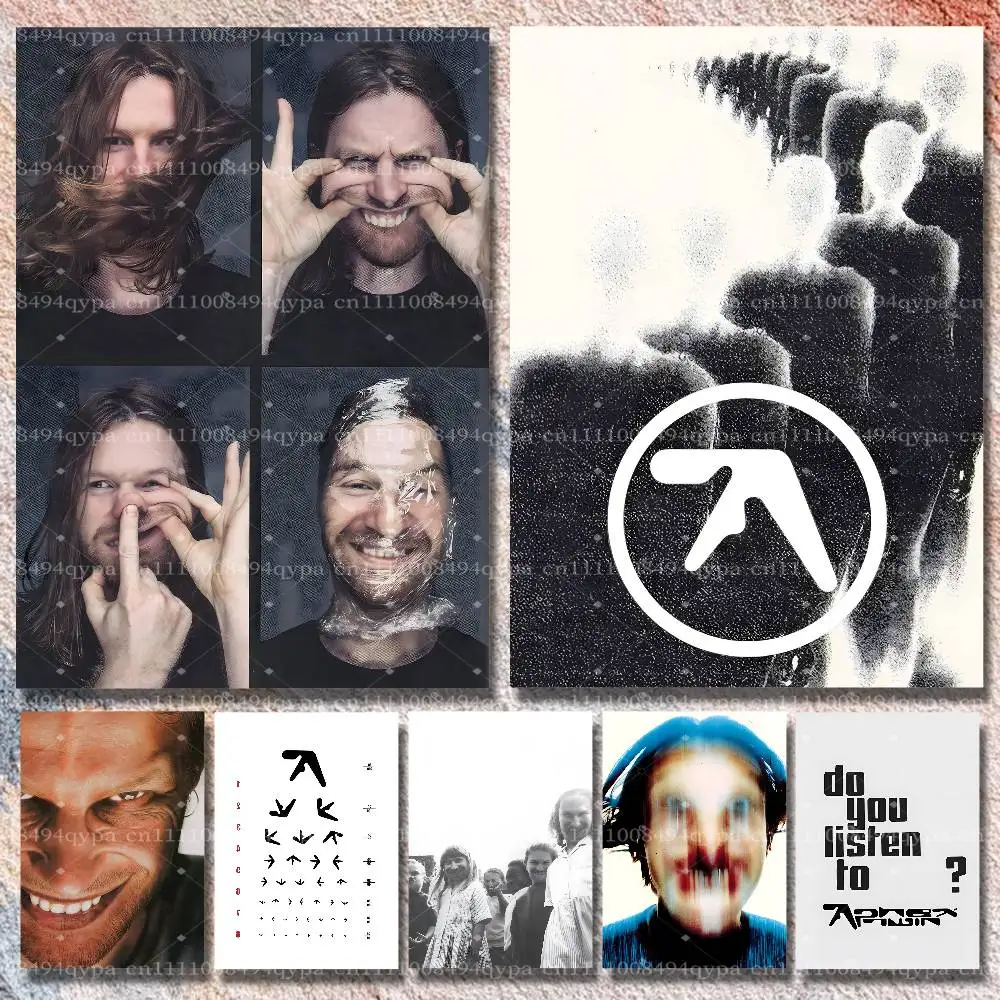 A-Aphex Twin Richard D James Poster Cool Wall Decor Art Print Matte Frameless Posters for Bedroom Office Living Room Home Decor