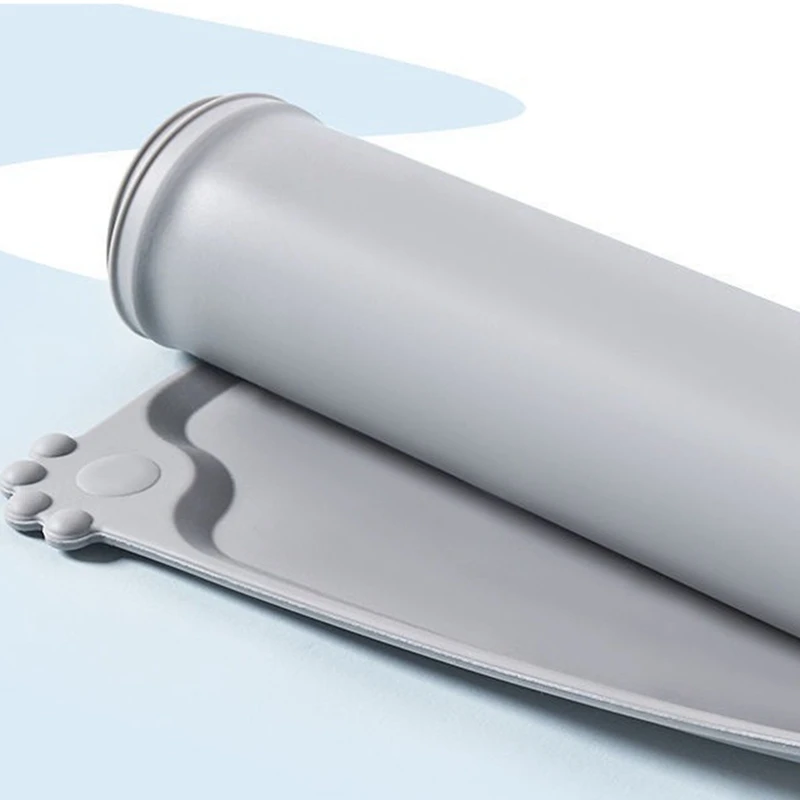 Silikonowe maty do karmy dla zwierząt - antypoślizgowe maty do karmy dla psów i kotów - maty wodne dla zwierząt do dywanów - szare