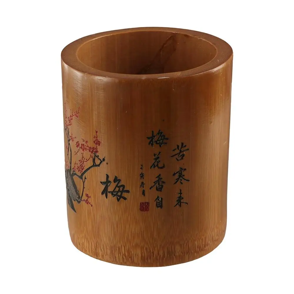 

Versatile Multifunctional Desktop Storage Box Cylindrical Plum Blossom Pen Holder Orchid Chrysanthemum Pencil Box Student