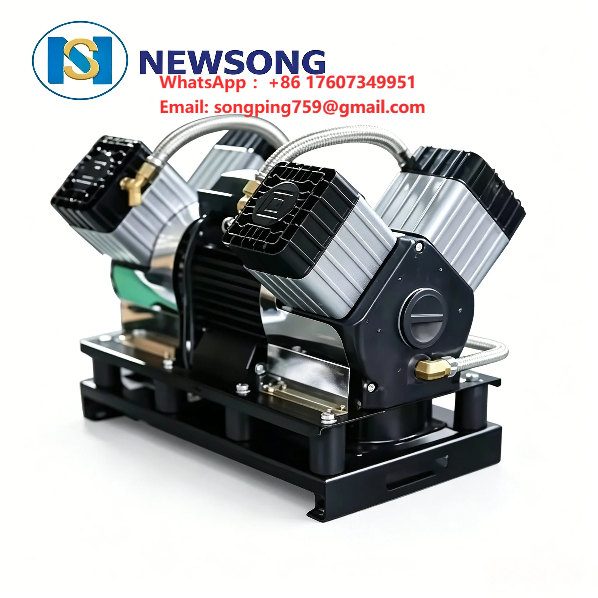 Energy Saving 380V AC Sliding Vane EV Air Suspension System Bus Electric Vehicle Air Compressor