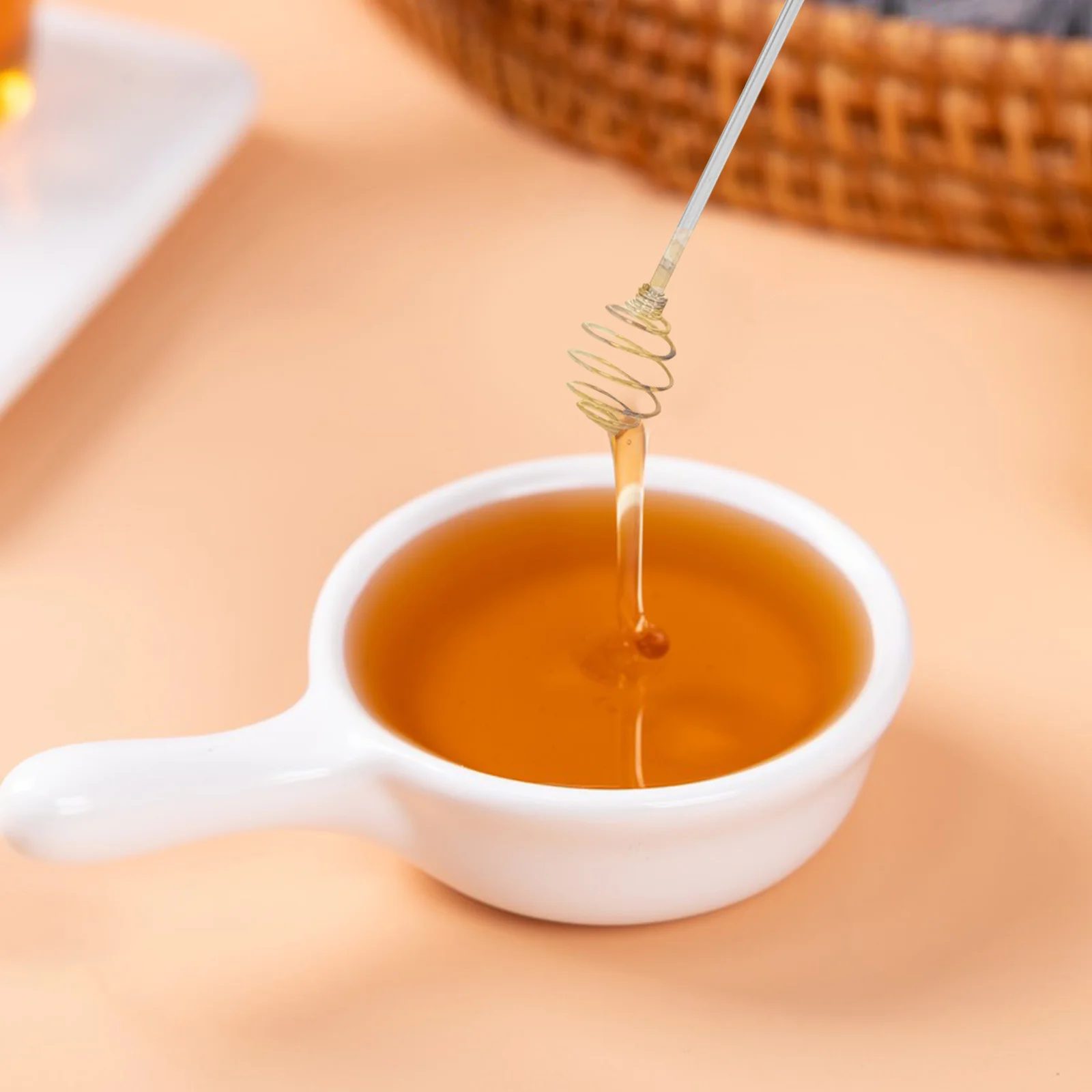

6 Pcs Stirring Rod Beverage Stirrers Chocolate Milk Honey Dipper Stick Metal Drink Stainless Steel