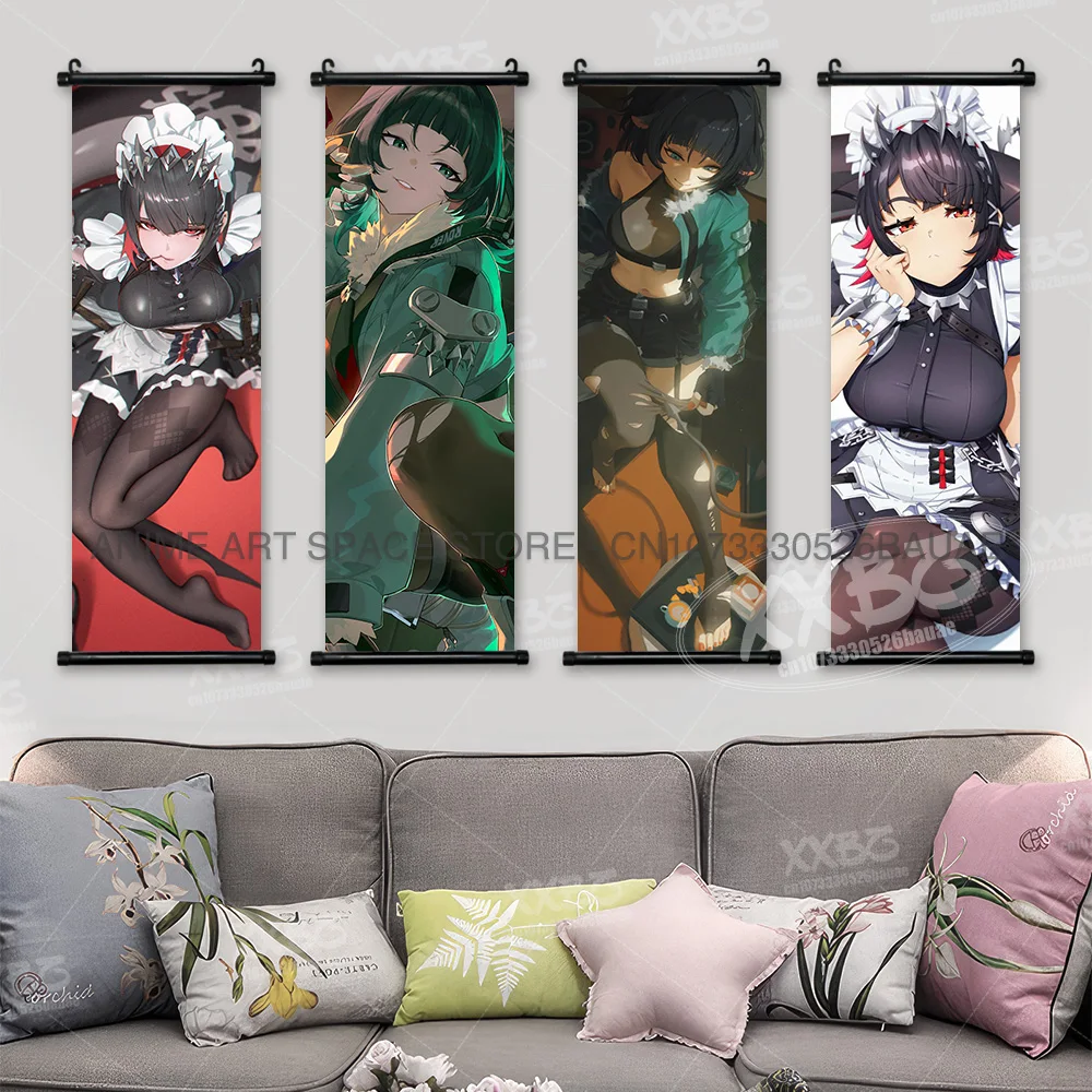 Zenless Zone Zero Hanging Painting ARPG Game Home Decoration Corin Wickes Scrolls Pictures Ellen Joe Poster Anime Wall Artwork