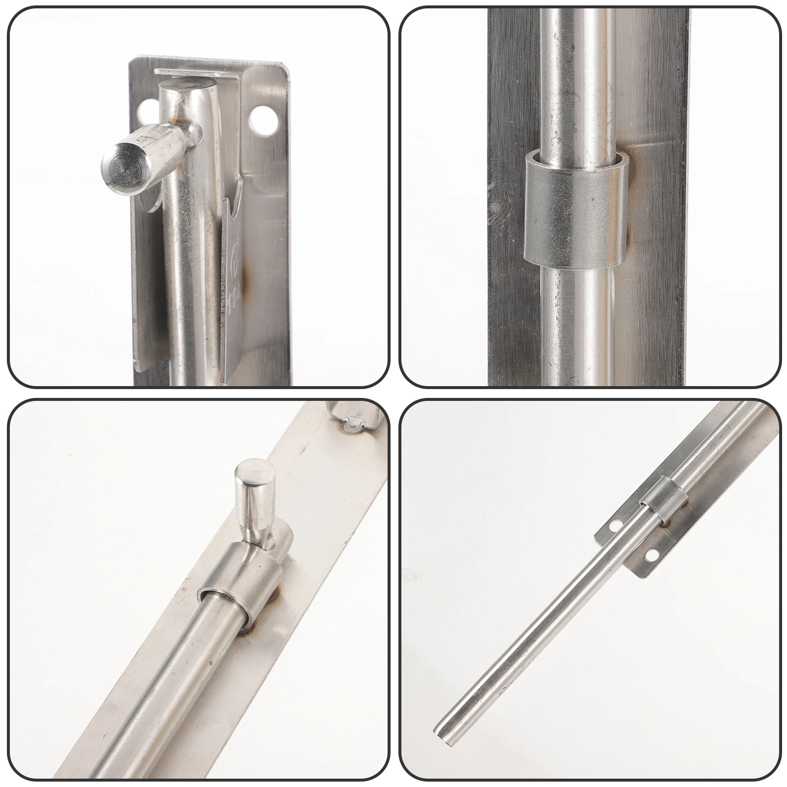 

Thickened Stainless Steel Gate Floor Latch 30CM 13mm Welded Solid Door Bolt Plate Ground Pin for Fence Barn Shed Hardware