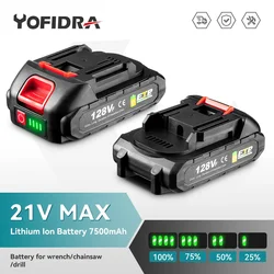 128VF 7500mAh Rechargeable Lithium Battery with Battery Indicator Efficient For Electric Power Tool Replacement Battery