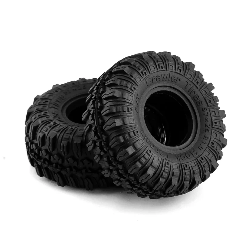 

1.0" Soft Rubber Wheel Tires 56*22mm Rock Terrain for 1/18 1/24 RC Crawler Car Axial SCX24 TRX4M AX24