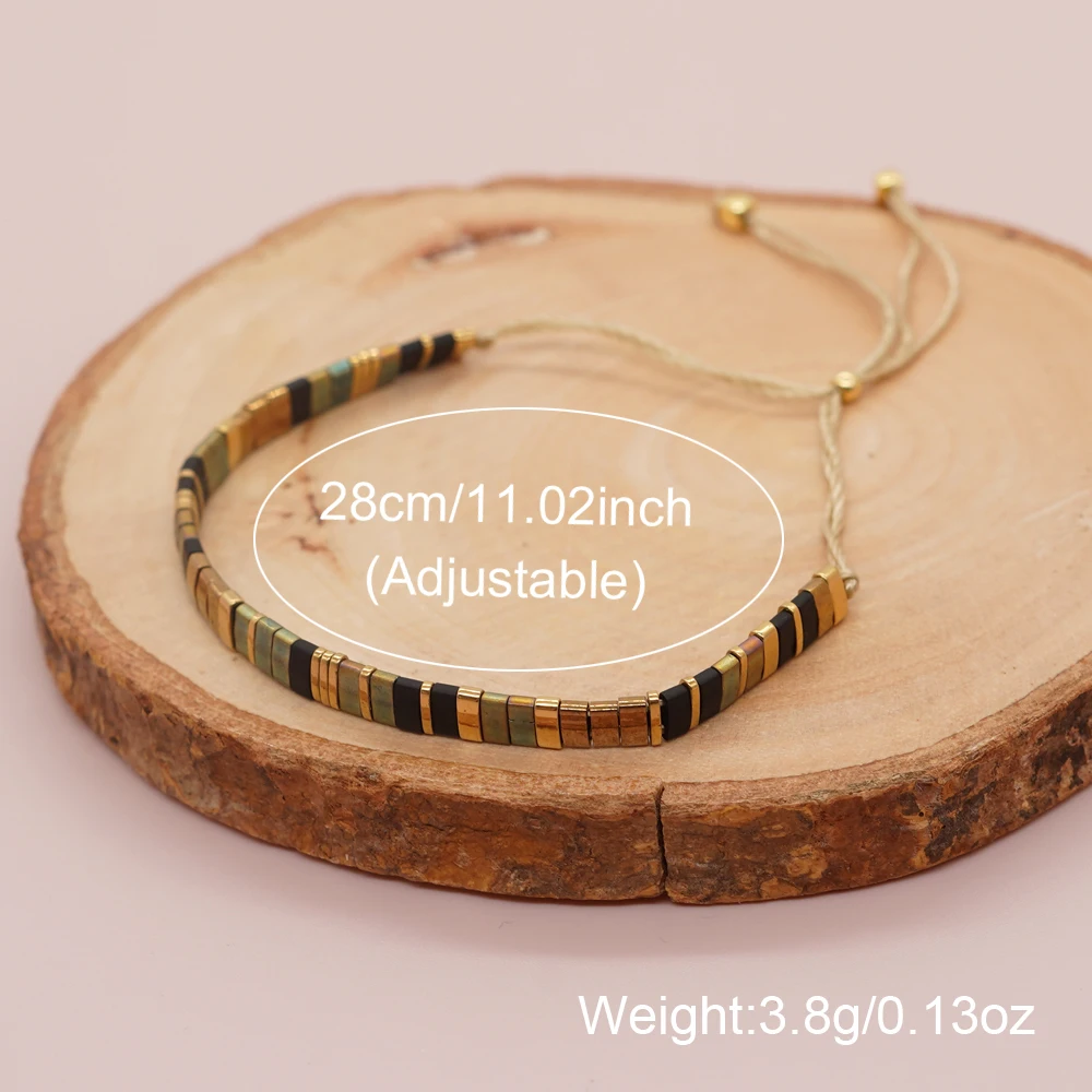 Go2boho جديد البوهيمي تيلا الخرز سوار اليدوية خرز زاهي الألوان المنسوجة قابل للتعديل مجوهرات ساخنة هدايا عيد الميلاد لصديق #5