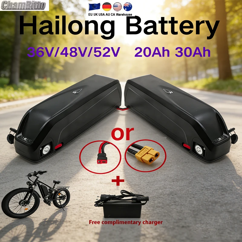 

36v 48v 52v Hailong cham rider battery 20ah 24ah 30ah 50ah 60ah Batterie 60v 72v Electrique E bike 40ah Akumulator 2000w Battery