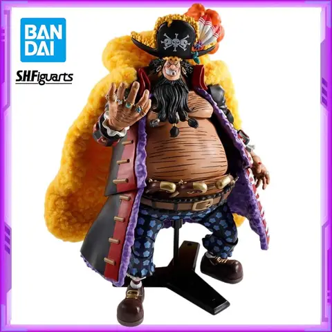 오리지널 반다이 SHF 원피스 마샬 D 티치 4 황제 PVC 애니메이션 피규어, 액션 피규어 조립 모델 장난감, 크리스마스 선물
