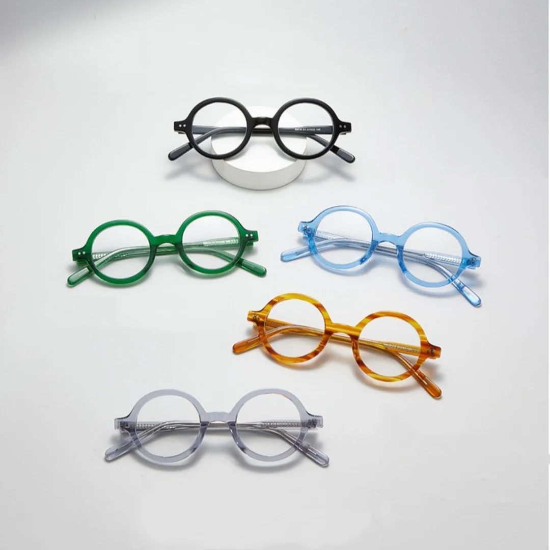 جودة عالية أزياء خلات الإطار الرجعية الرجال النساء الكلاسيكية النظارات الطبية البصرية الرموش