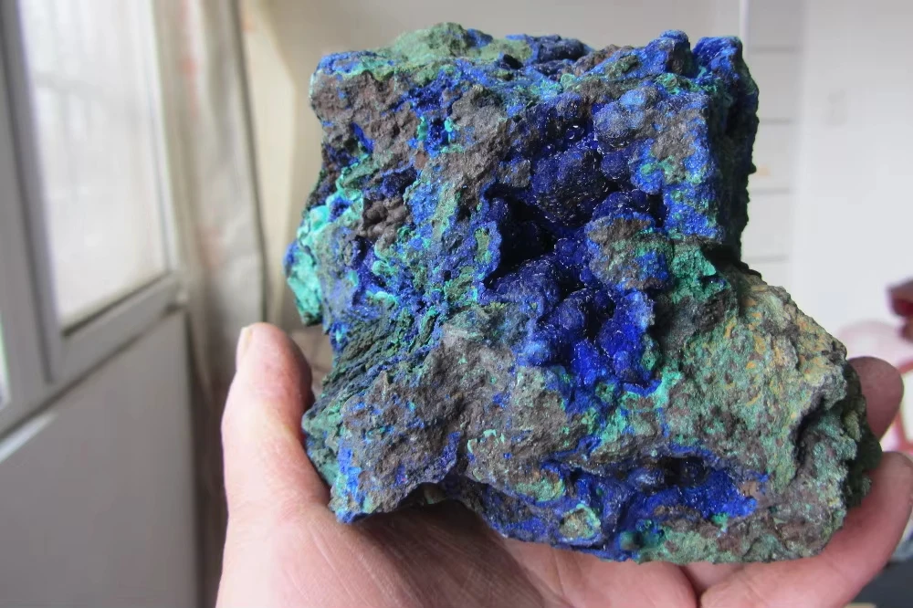 1707.0g  Natural Azurite and malachite symbiotic mineral specimen