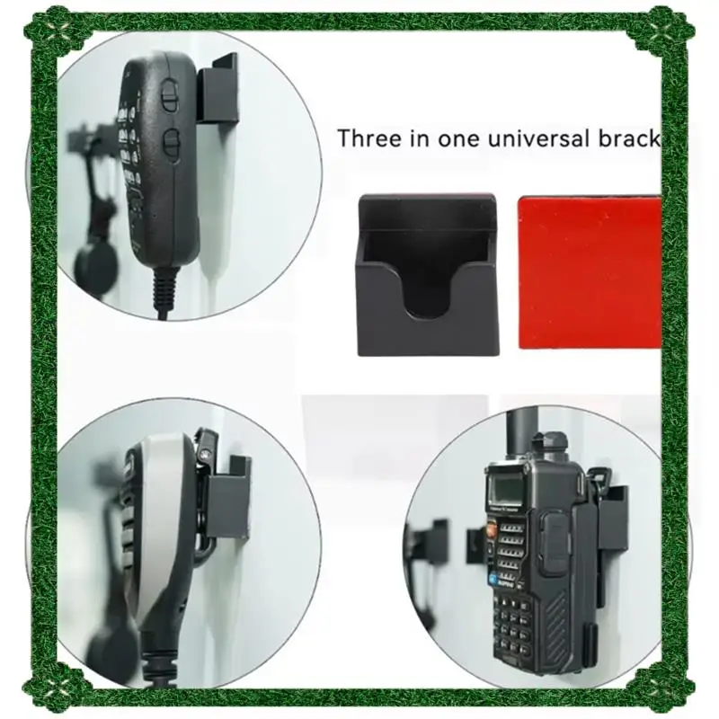 24-Hour Delivery Universal Wall Mount Car Radio Holder Microphone Hanger Handheld Radio Holder Adhesive Back