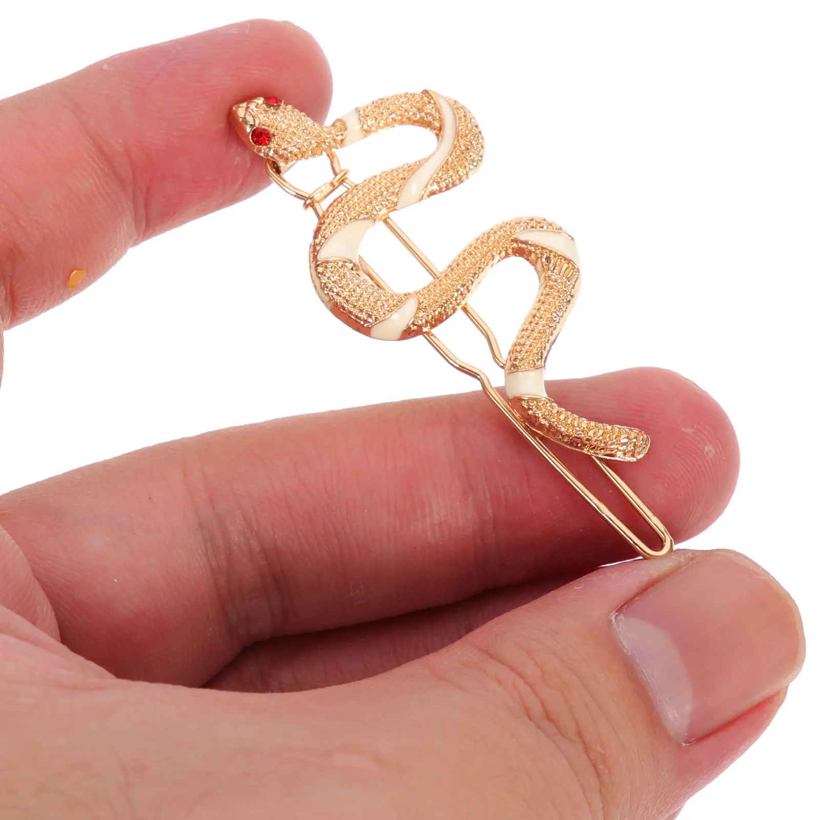 

Пара заколок для волос в форме змеи, ретро-заколки, золотистые металлические зажимы для волос для женщин, винтажный аксессуар для волос, стильный женский декор