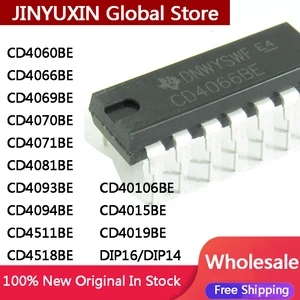 10 pièces Nouveau CD4060 CD4066 CD4069 CD4070 CD4071 CD4081 CD4093 CD4094 CD4511 CD4518 CD40106 CD4015 CD4019 BE DIP16 DIP14 Puce IC DIP14 6 meilleures ventes CD4069 - No 2