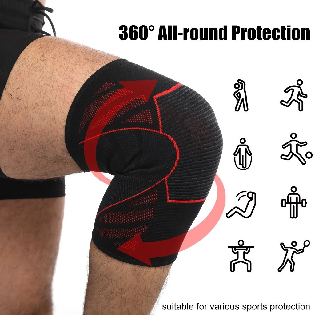 WorthWhile 1 PC Elastic Knee Pads for Sports Gym Fitness Gear Nylon Kneepad Brace Running Knee Protector Volleyball Support