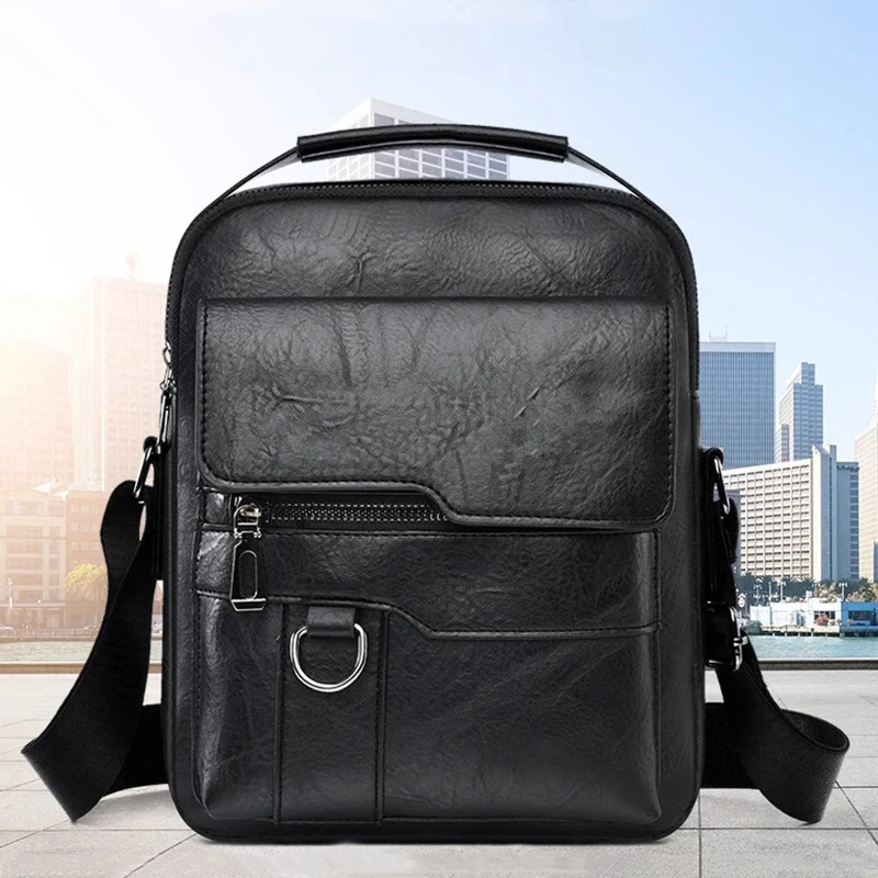 

Men's Business Shoulder Bag, Made of Pu Material, Adjustable Shoulder Strap, Suitable for Daily Outing,Travel,Business Commuting
