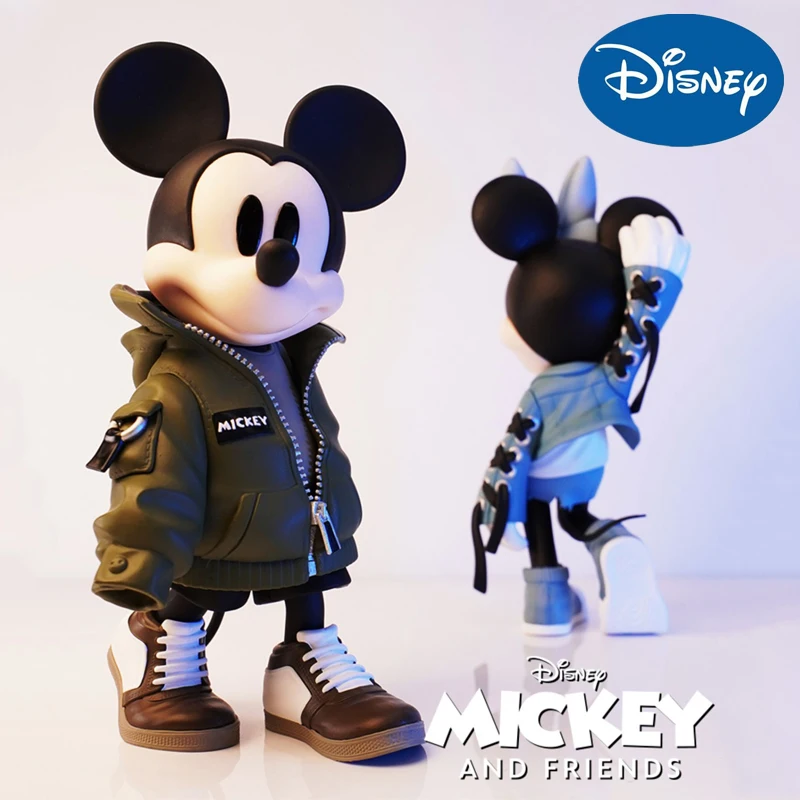 

15cm Disney Mickey Minnie Mouse Figure Cartoon Figure Coat Tidal Suit Fashion Room Decor Action Figurines Doll Ornaments Gift