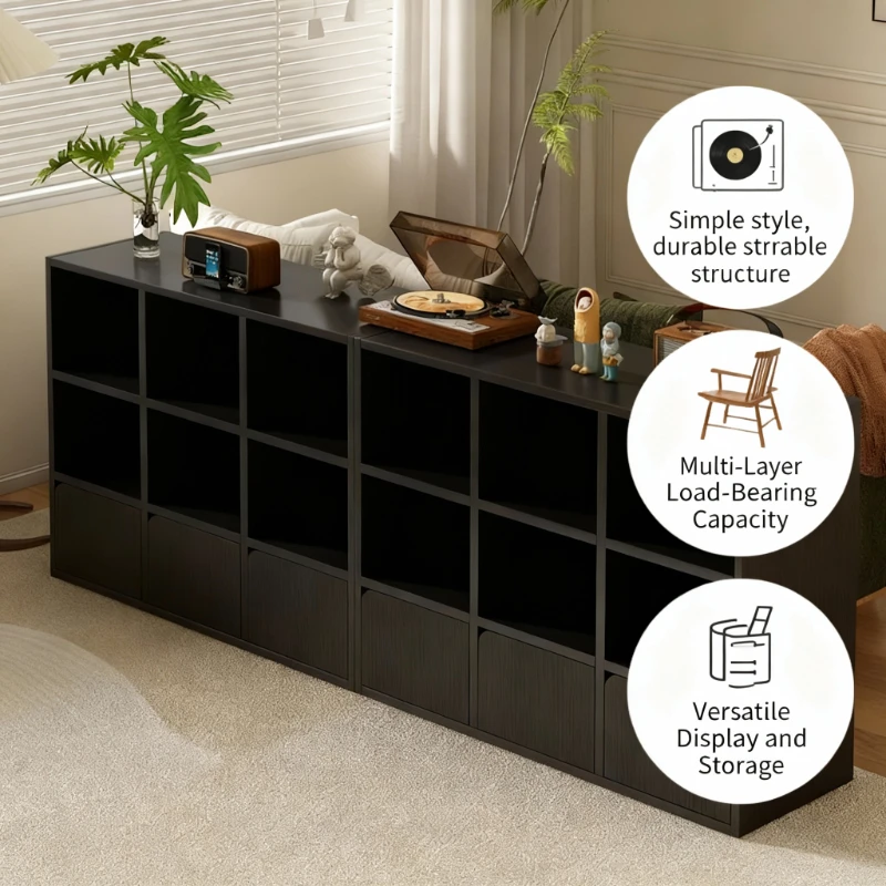 

Modern Wooden Bookshelf Bookcase Storage Shelves Cabinet Freestanding Room Divider Living Room Entryway Office Regal Organizer