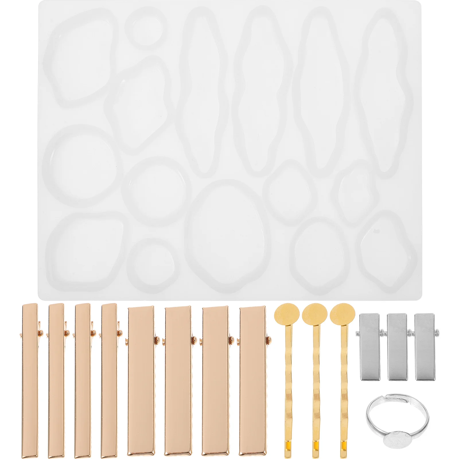 

1Set Hairpin Mold Silicone DIY Reusable Mold for Epoxy Resin Hair Clip Charms Craft Making Hairpin Molds for Epoxy Resin